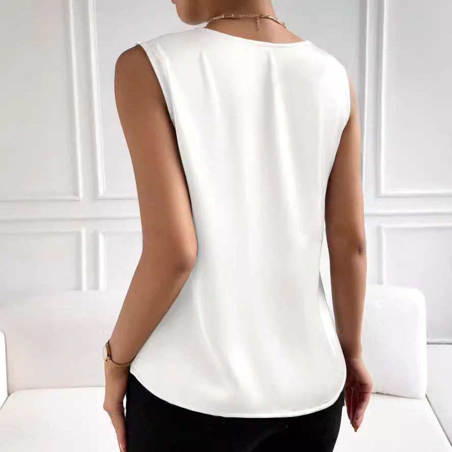 Dame Elegant V-hals Bluse Stilla