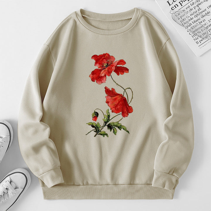 Kvinders sweatshirts med blomsterdesign og komfortabel pasform Stilla