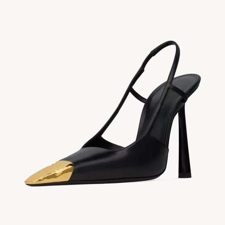 Dame Stiletto-hæle med moderigtige metallic-detaljer Stilla