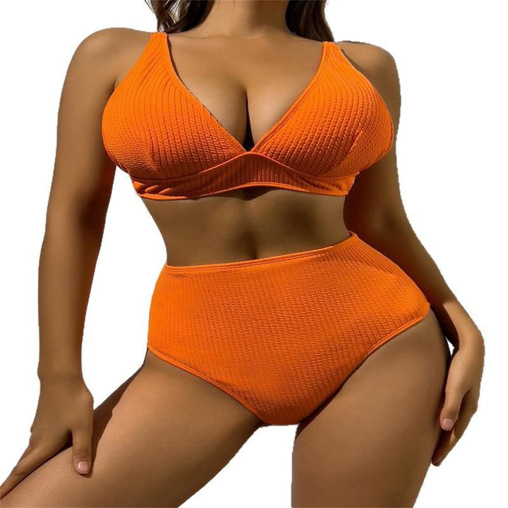 Dame Højskåret Bikini med struktureret Top Skovae
