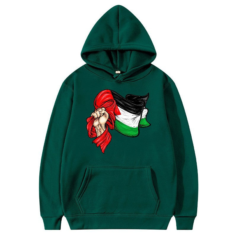 Kvinders hoodie med unikt grafisk design Skovae