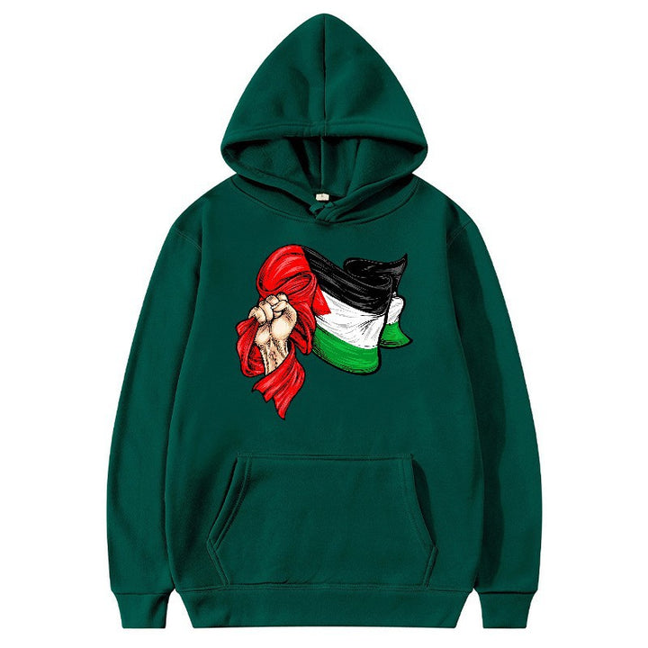 Kvinders hoodie med unikt grafisk design Skovae