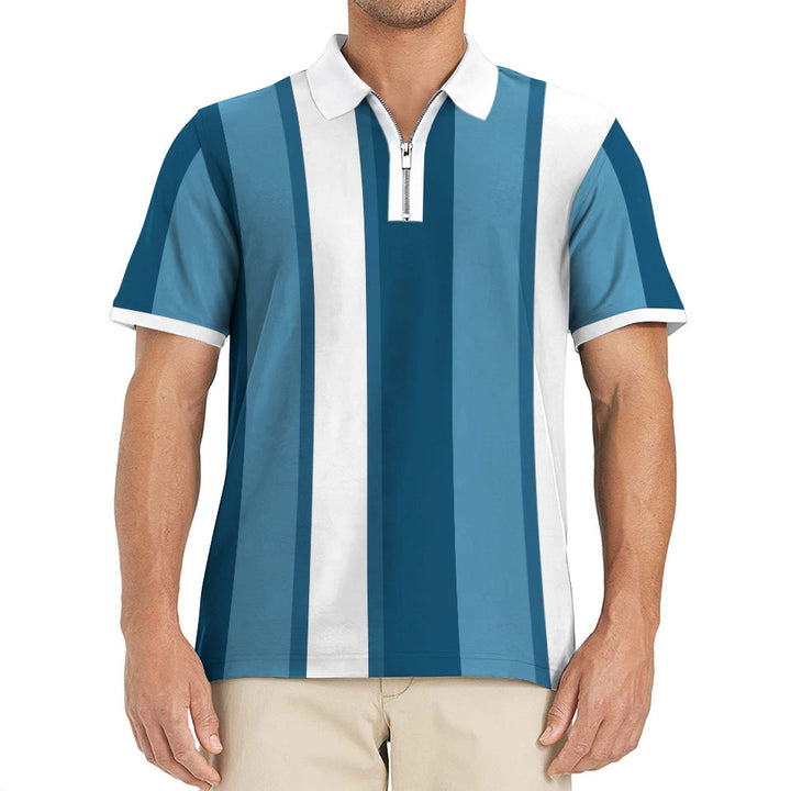 Herre polo t-shirt med stilfulde striber Stilla