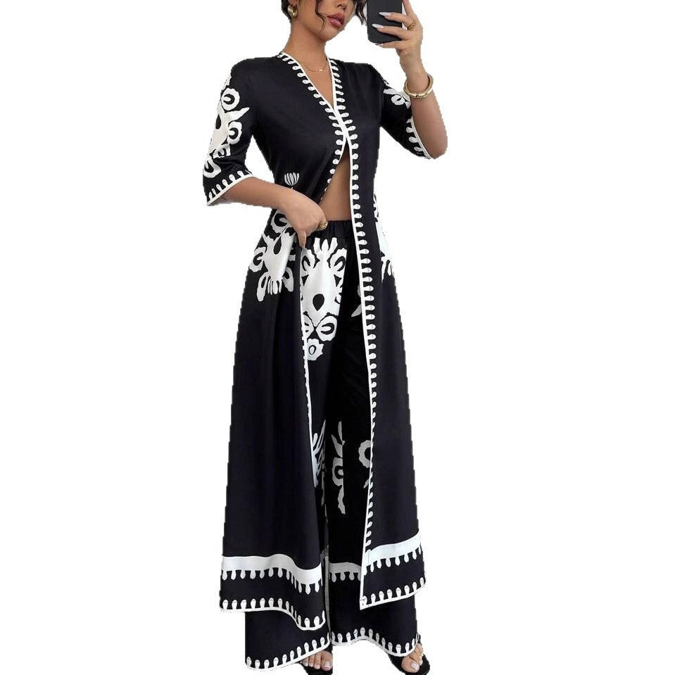 Dame broderet Kaftan-kjole Stilla