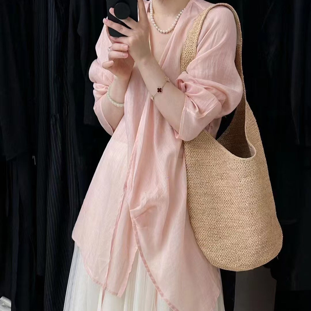 Femme Relaxed Fit Lagdelt Wrap Bluse Stilla