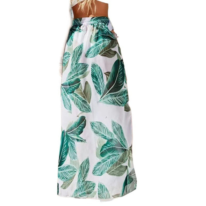 Femme Gennemsigtigt Dyremønster Maxi Cover-Up Stilla
