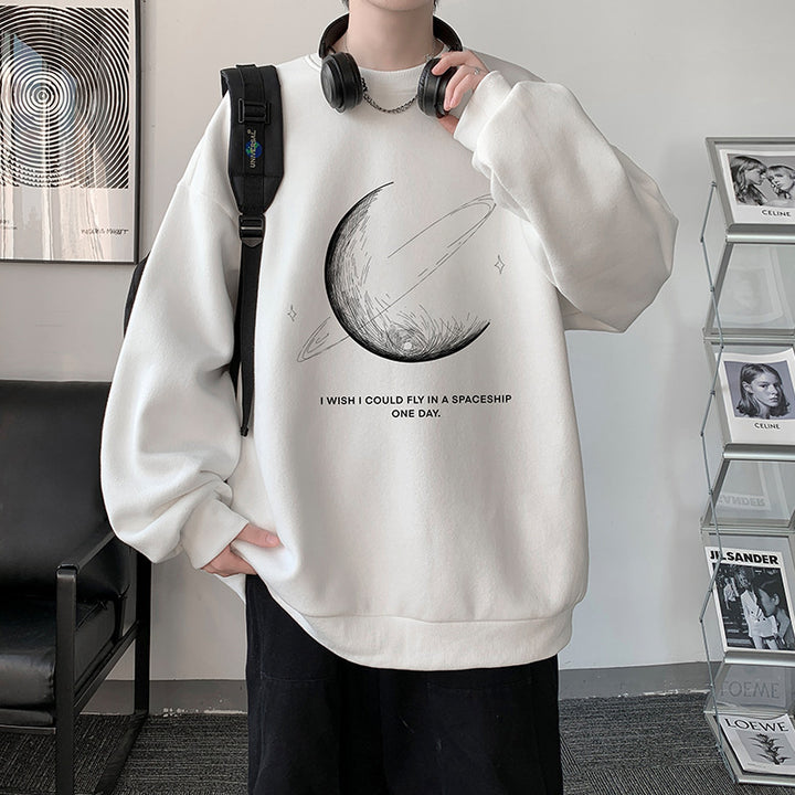 Herrer sweatshirt med kreativt ruminspireret design og løs pasform Stilla