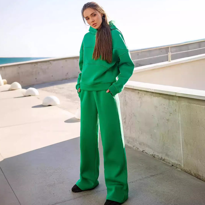 Dame afslappet sweatpants sæt med oversized hættetrøje Stilla