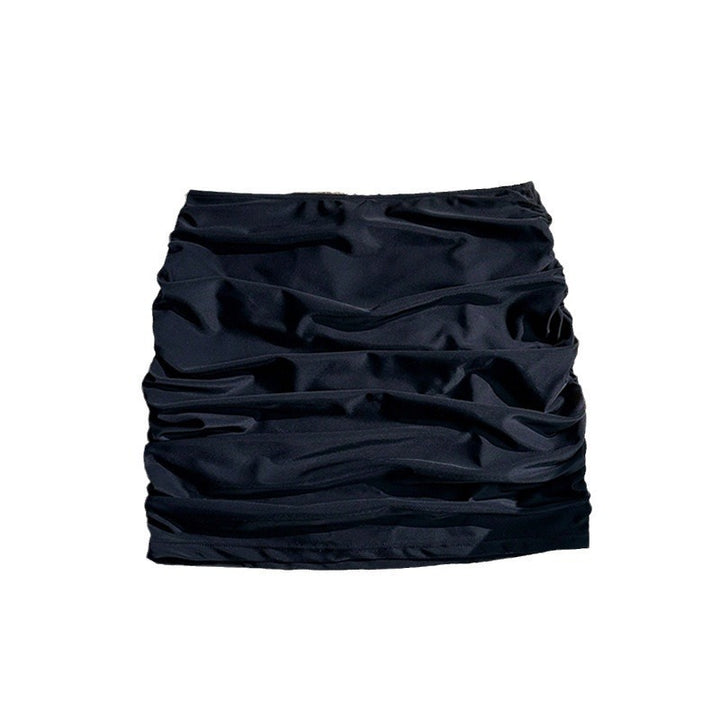 Dame rynkeshorts med elastisk talje og figurskabende design Stilla