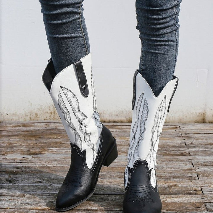 Dame Cowboystøvler med elegant stitching Stilla
