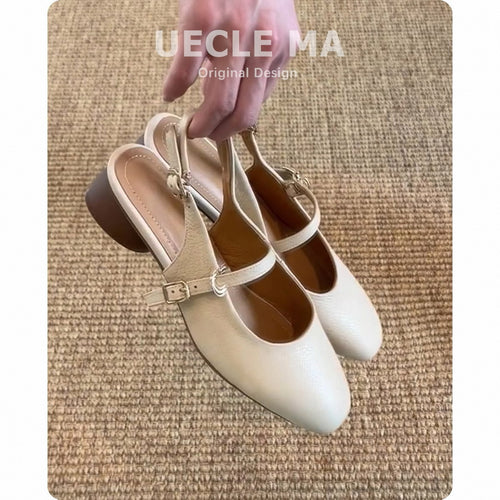 Dame Elegant Slingback Ballerinaer Stilla