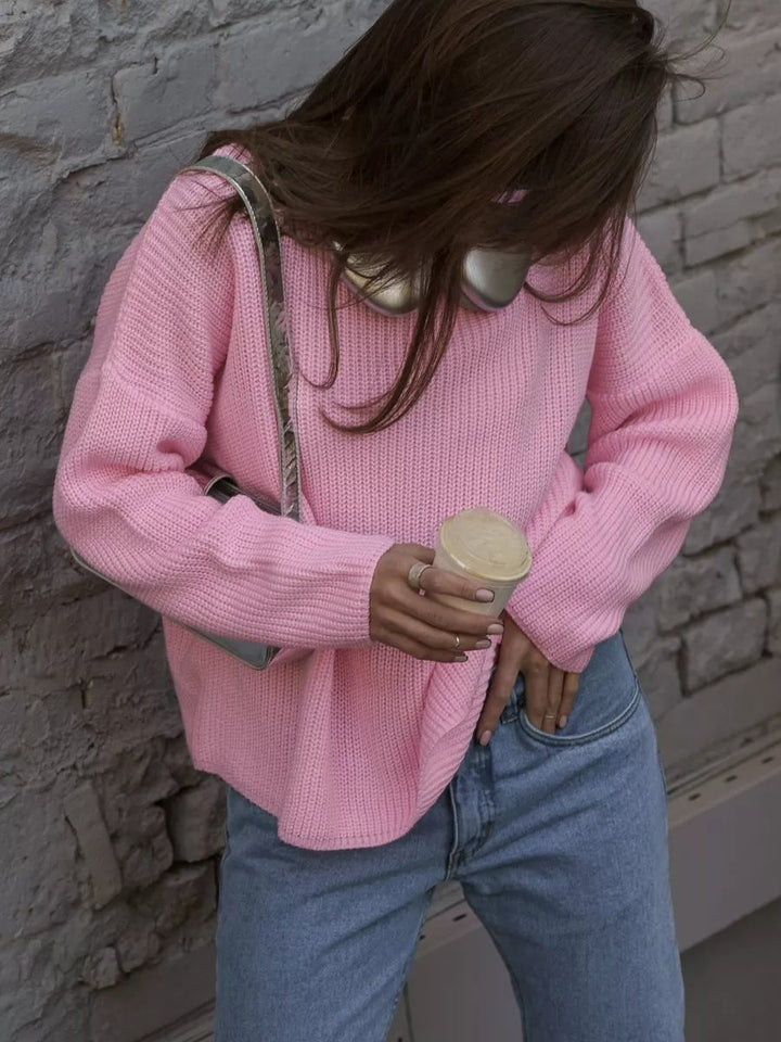 Stilla | Cozy Loose Strikket Pullover Sweater
