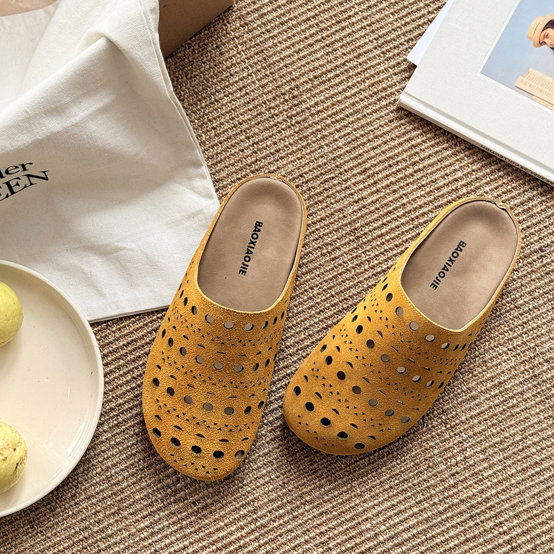 Damernes åndbare slippers med dekorativ udskæringsdesign Stilla