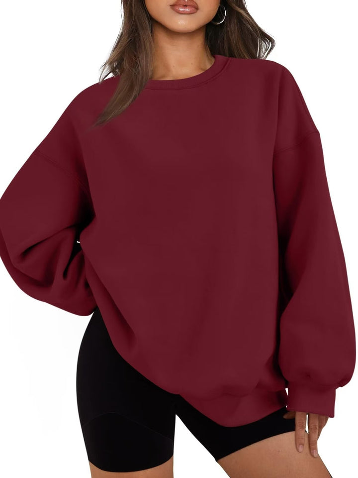 Damer Casual Oversized Sweater med Løs Pasform Skovae
