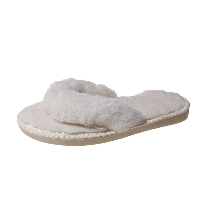 Dame hjemmesko med blødt plush-overdel og skridsikker sål Stilla