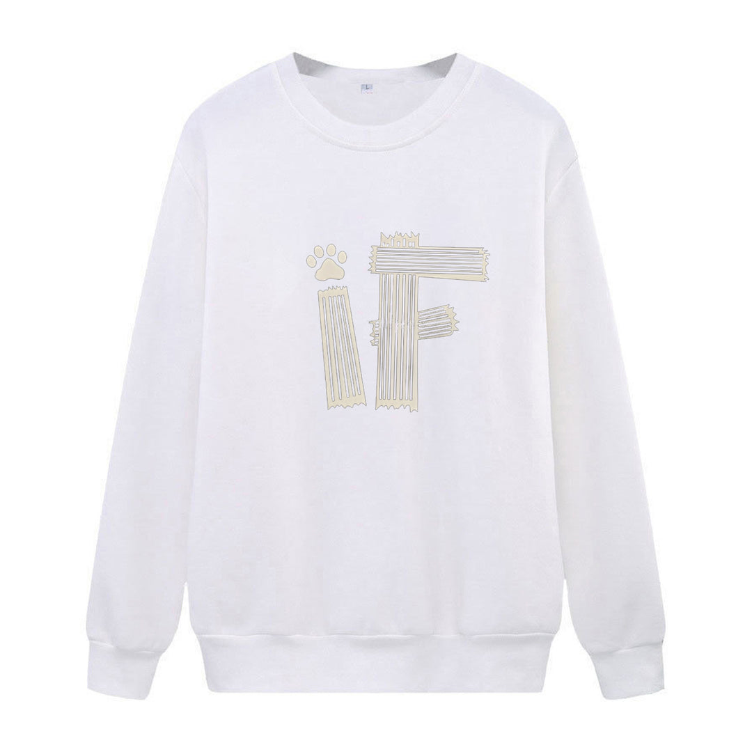 Kvinders casual sweatshirt med kreativt grafisk print Skovae