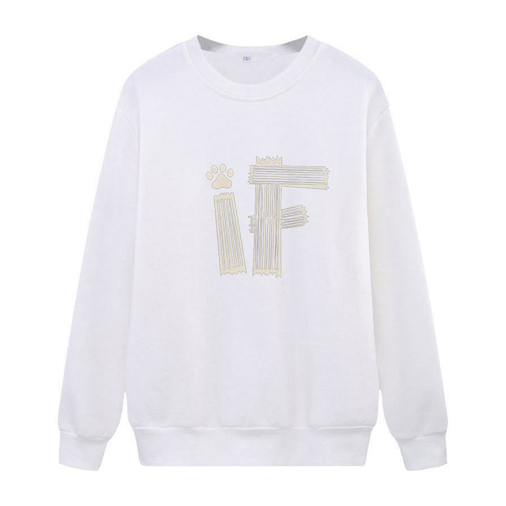 Kvinders casual sweatshirt med kreativt grafisk print Skovae