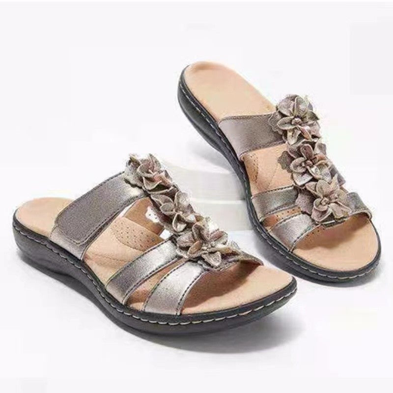 Dame Sandaler med floral accent Stilla