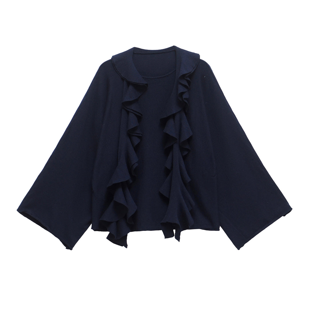 Femme Rynket Åben Front Cardigan Stilla