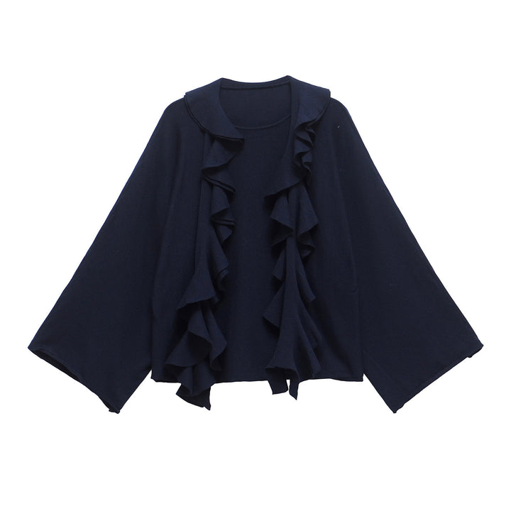 Femme Rynket Åben Front Cardigan Stilla
