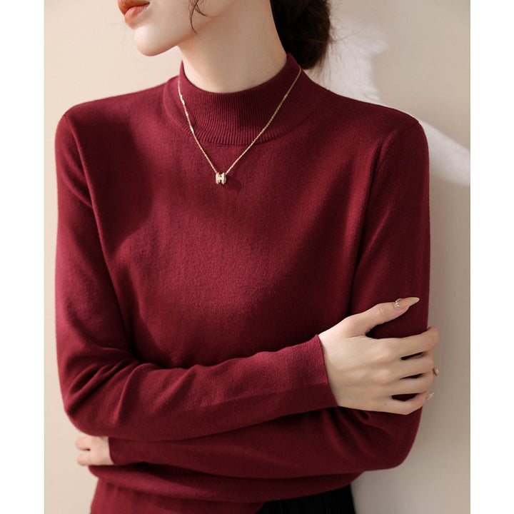Dame elegant turtleneck sweater lavet af højkvalitets bomuldsblanding Stilla