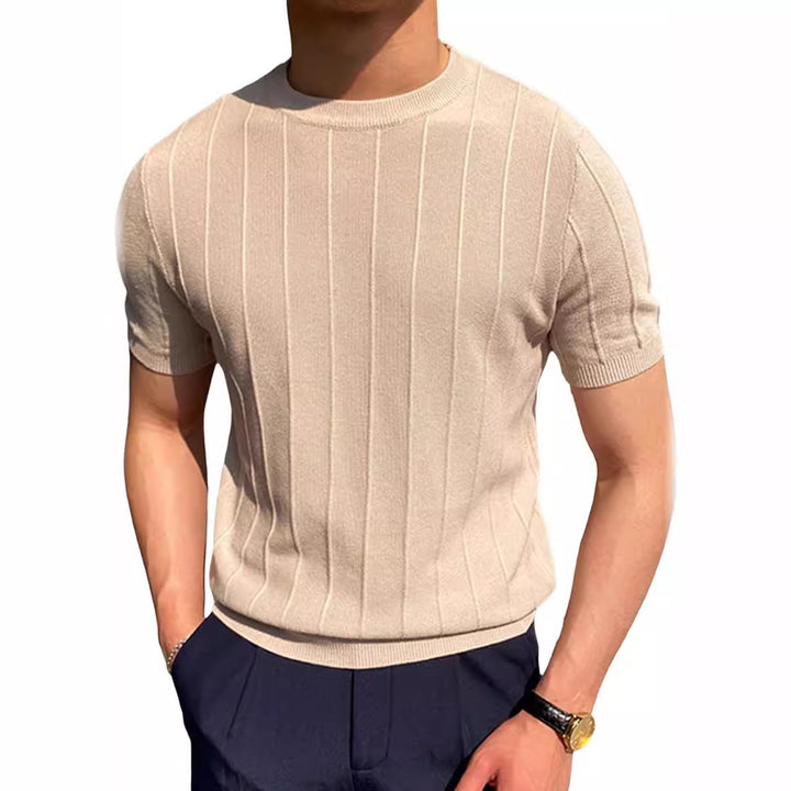 Herre trendy striktrøje med struktureret design Stilla