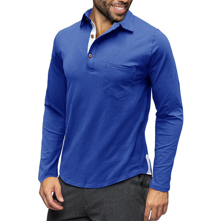 Herre Langærmet Polo T-shirt Stilla