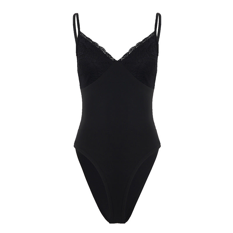 Dame body med elegante spidsdetaljer Skovae