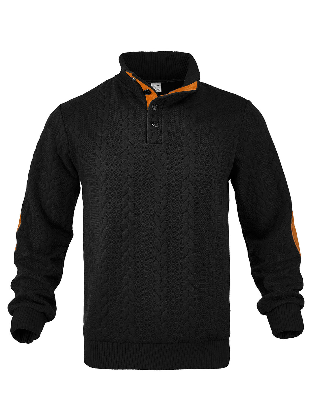 Herre strikket pullover med halvlukning og struktureret design Stilla