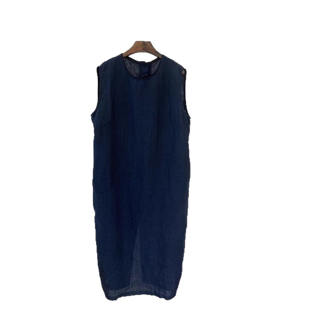 Dame Ærmeløs Denim Shiftkjole Stilla