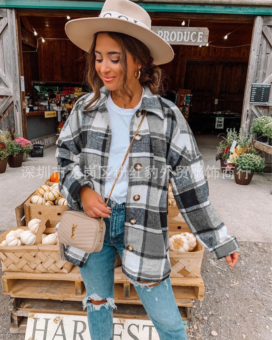 Dame Ternet Overgangsjakke i Casual-Style med store Knapper Stilla