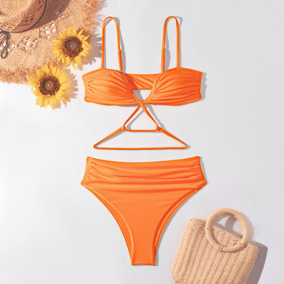 Dame Højskåret Bikini med raffineret Vending-Design Skovae
