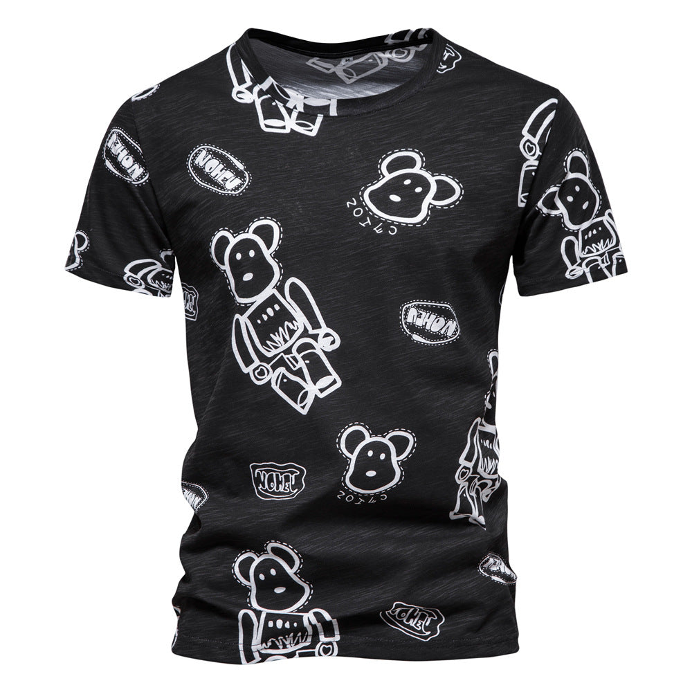 Herren T-Shirt med iøjnefaldende grafikdesign og blødt bomuldsstof Stilla