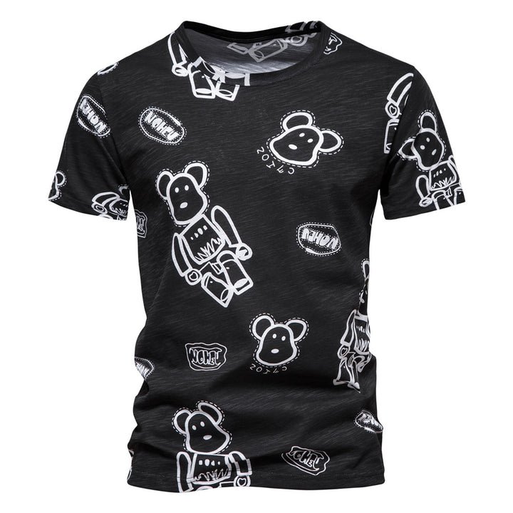 Herren T-Shirt med iøjnefaldende grafikdesign og blødt bomuldsstof Stilla