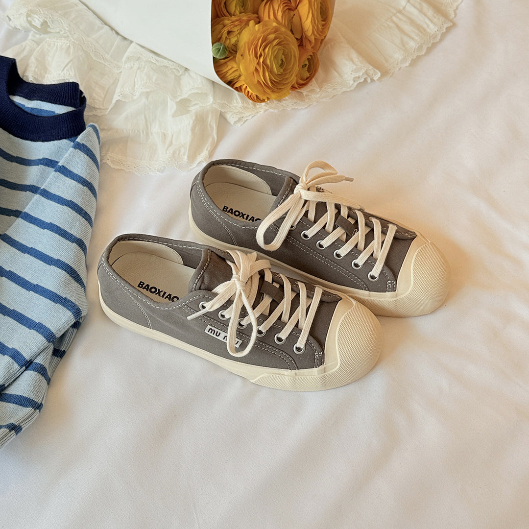 Femme Casual Snørebånd Canvas Sneakers Stilla