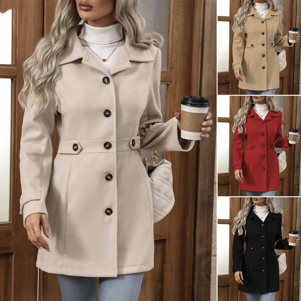 Kvinders fashionable trench coat med bælte Stilla
