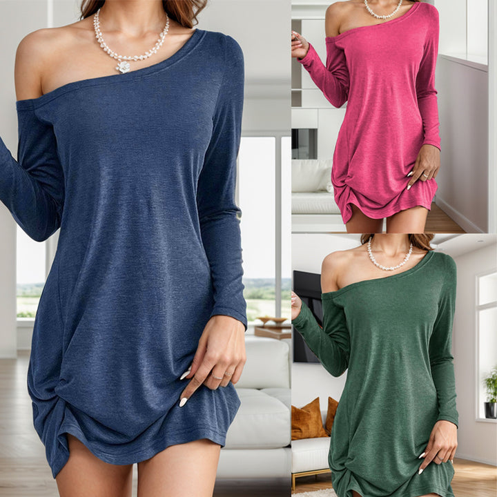 Dame Off-Shoulder Knude Langærmet Top Stilla