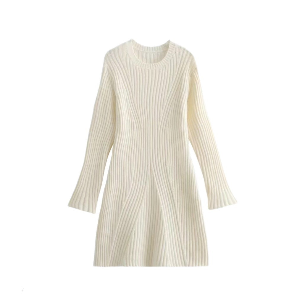 Stilla | Ribbet-Kjole Fashion Ribbet Strikket Kjole