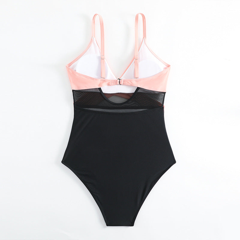 Dame Sporty heldragt badedragt med krydset design Skovae