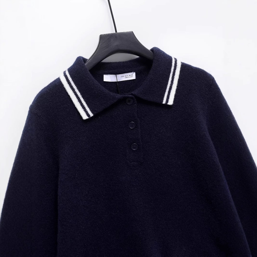 Femme Cropped Polo Pullover Stilla