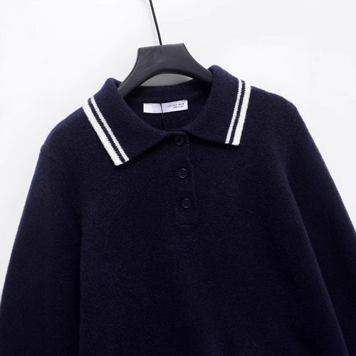 Femme Cropped Polo Pullover Stilla