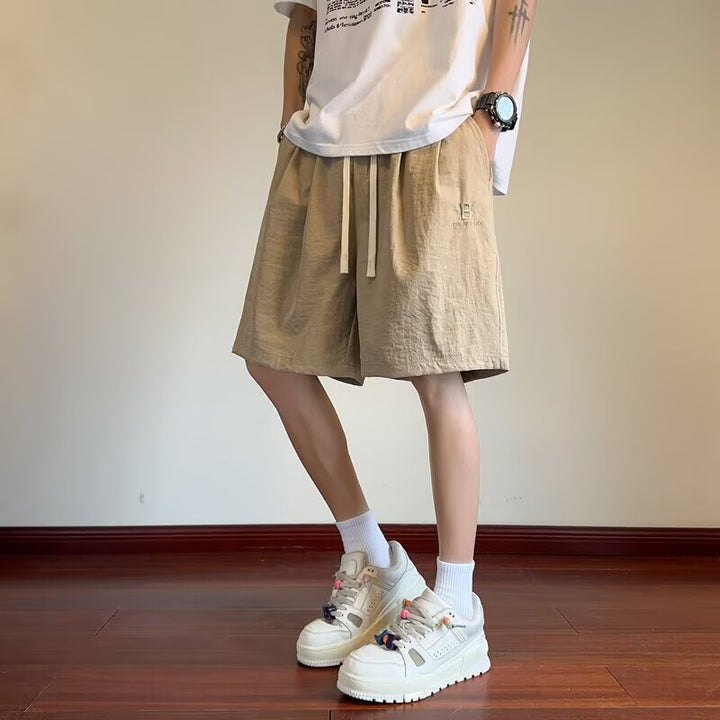 Herrer Behagelige Linned-Shorts med justerbar snor og sidelommer Stilla