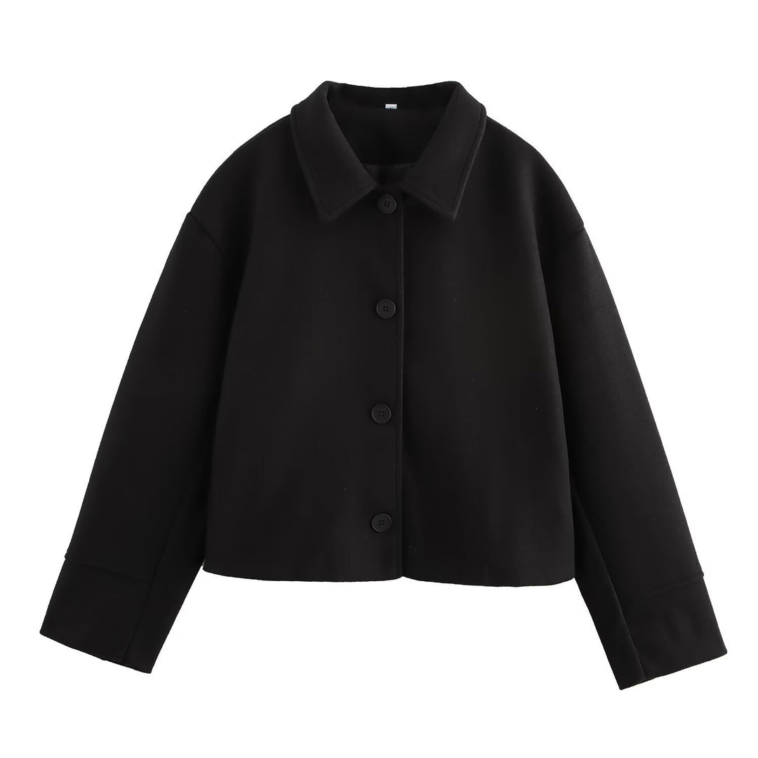 Femme Cropped Button-Down Utility Jakke Stilla