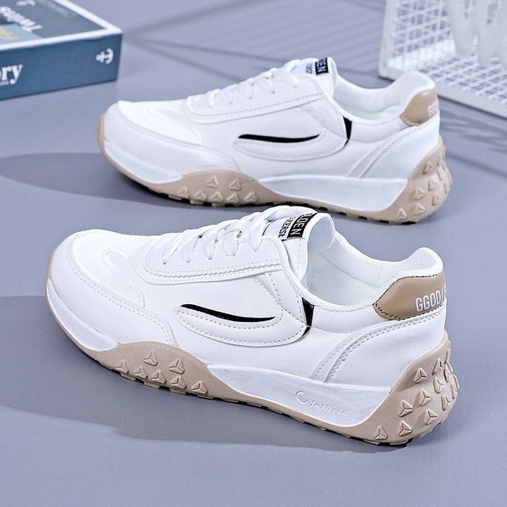 Dame sporty sneakers i elegant retro-stil med stabil sål Stilla