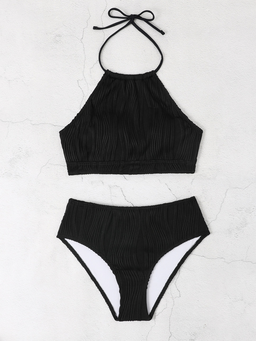 Dame Bikini-sæt med raffineret ribdesign og modige accenter Stilla