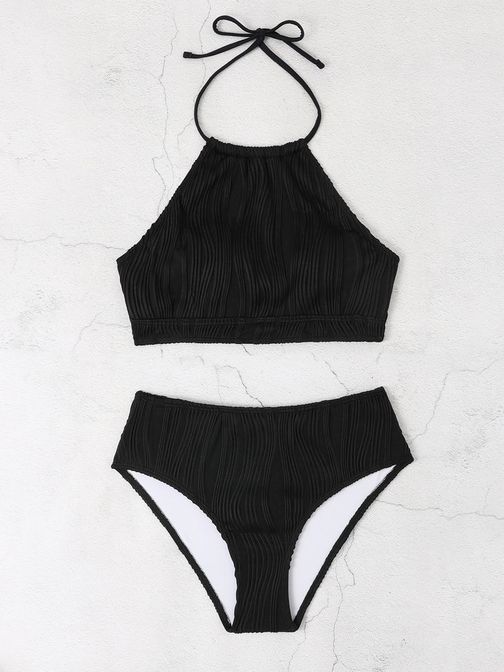 Dame Bikini-sæt med raffineret ribdesign og modige accenter Stilla