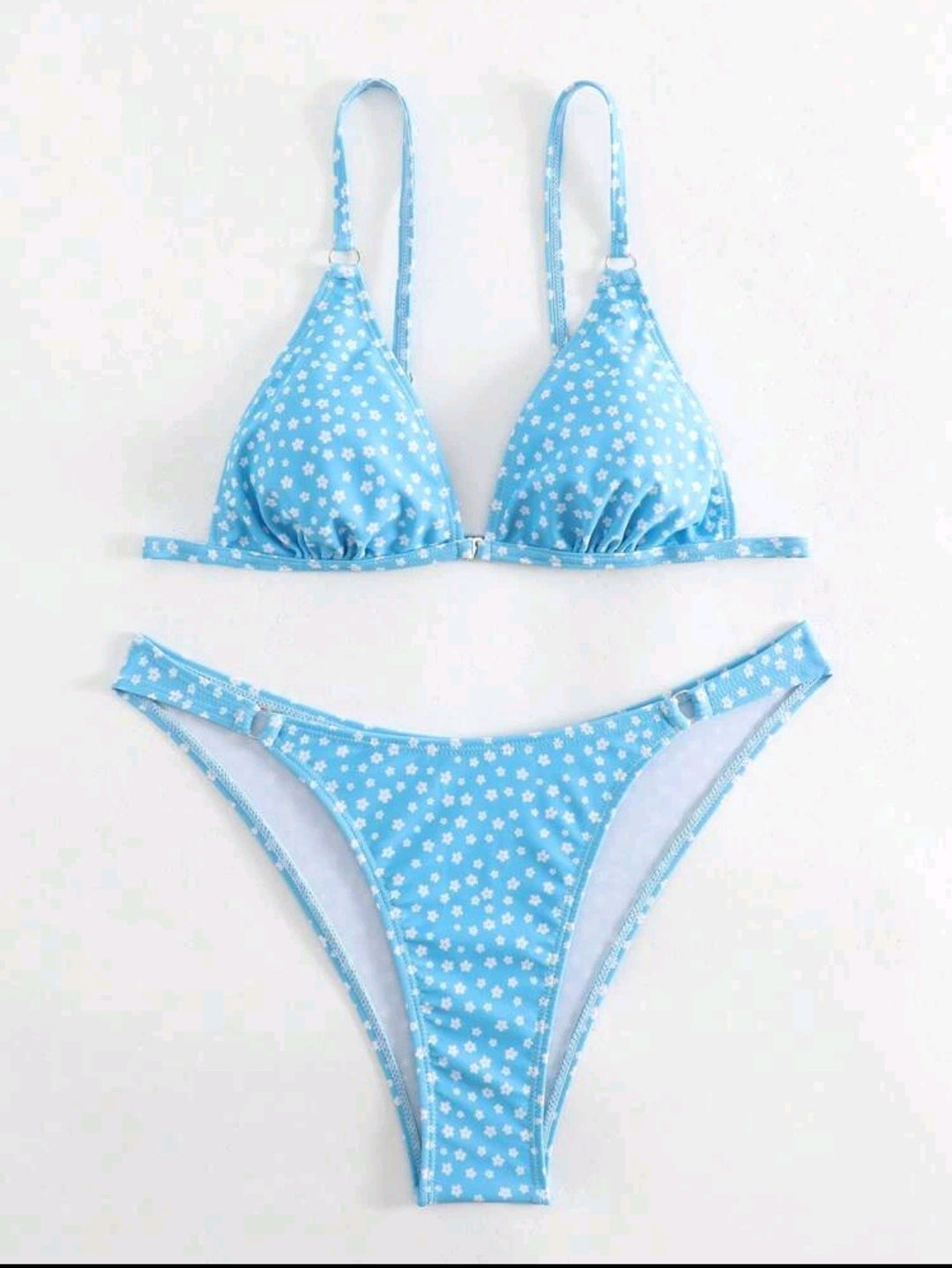 Dame Blomsterprint Trekant Bikini Sæt Stilla 1750840142
