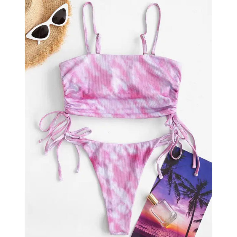 Dame Crop-Top Bikini med justerbare stropper Skovae