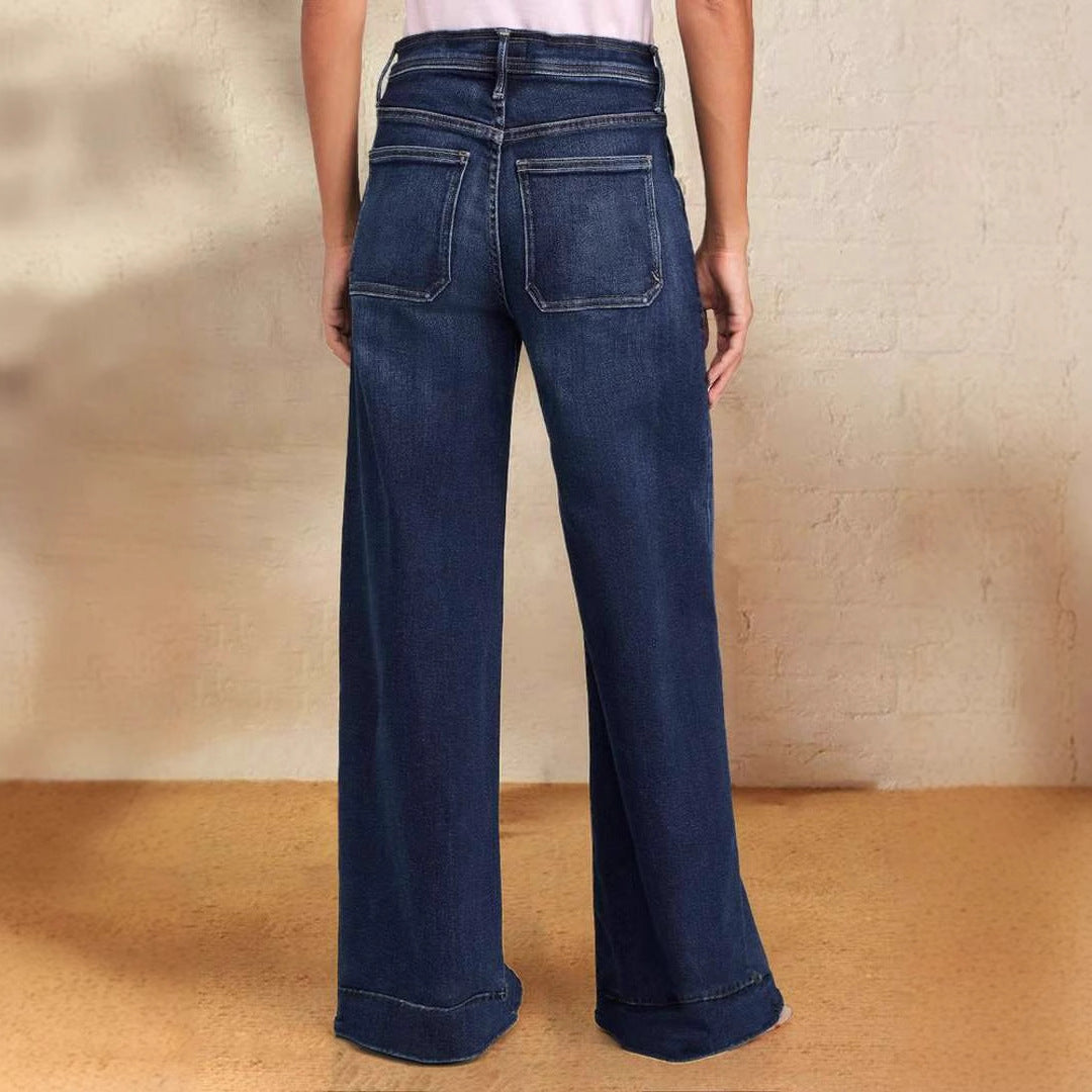 Damer løst skårne jeans med justerbar talje Stilla
