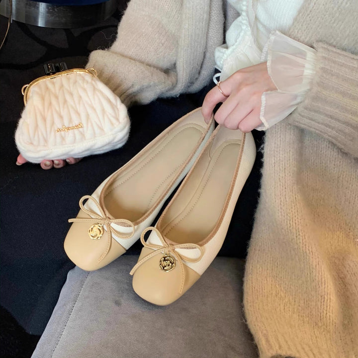 Damer elegante Ballerinaer med sløjfe og dekorerede detaljer Stilla
